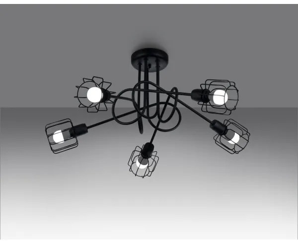 Sollux SL.1119 - Luster na tyči BELUCI 5xE14/40W/230V čierna