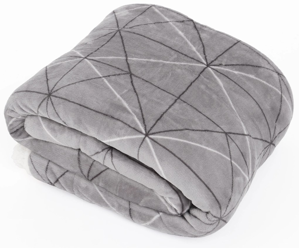 Baránková deka mikroplyš Exclusive 150 × 200 cm – Sebastian sivý