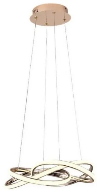 LED Stmievateľný luster na lanku LED/65W/230V 3000-6500K zlatá + diaľkové ovládanie