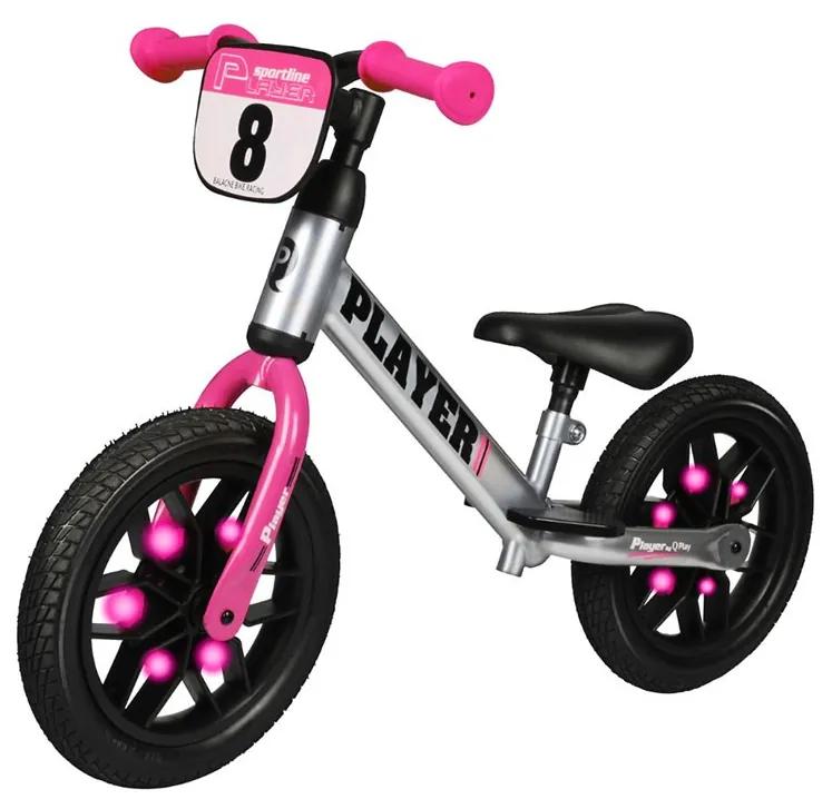 Detský balančný bicykel Qplay Player ružové