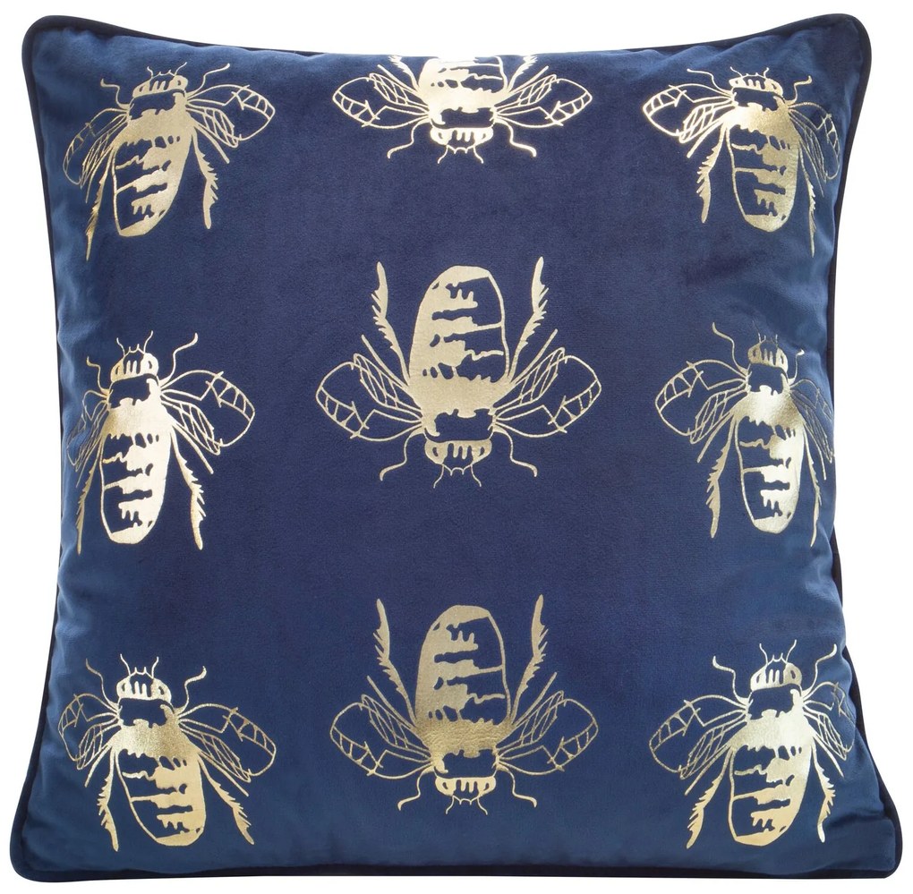 DEKORAČNÁ OBLIEČKA NA VANKÚŠ BLINK15 45X45 CM NÁMORNÍCKA MODRÁ