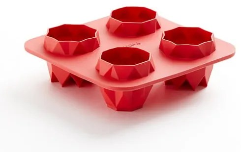 Červená silikónová forma na pečenie Lékué Fortune Origami