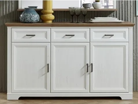 Komoda so zásuvkami Jasmin, bielená pínia/dub%