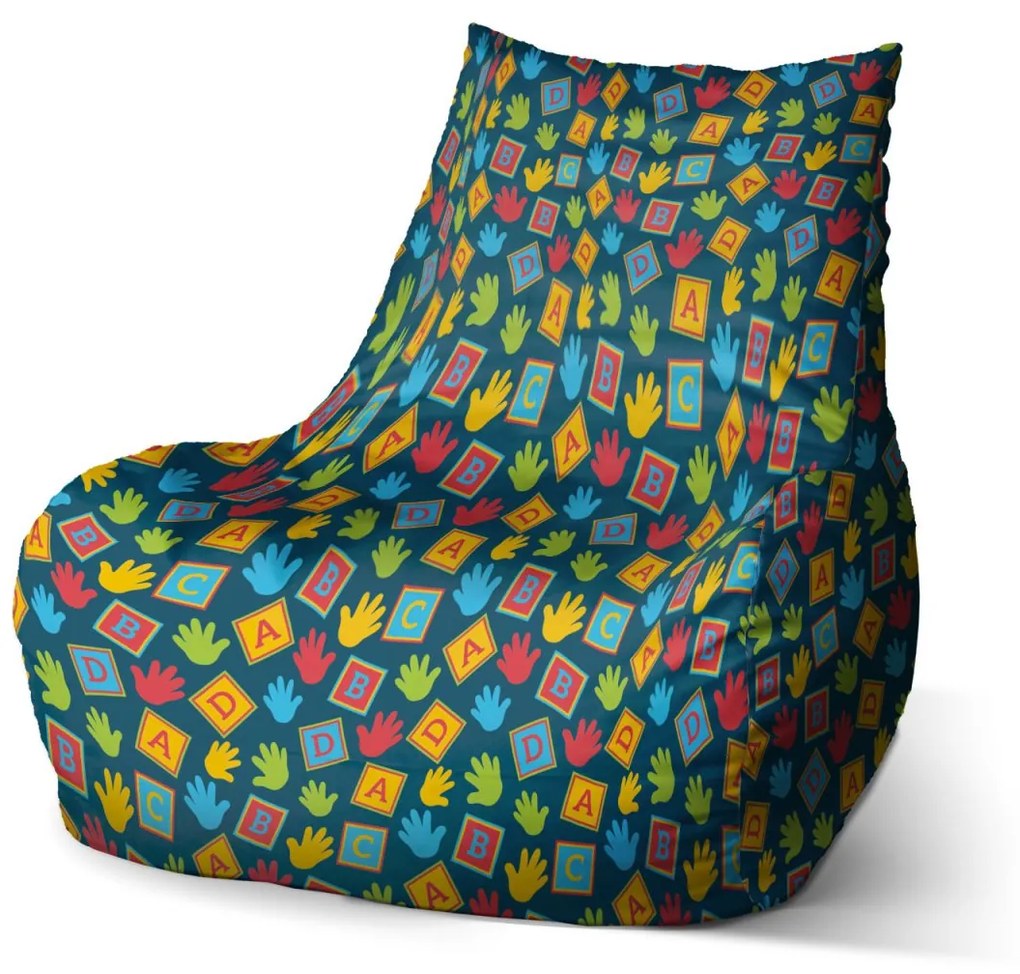 Sablio Sedací vak Bean ABC - 100 x 90 x 45 cm