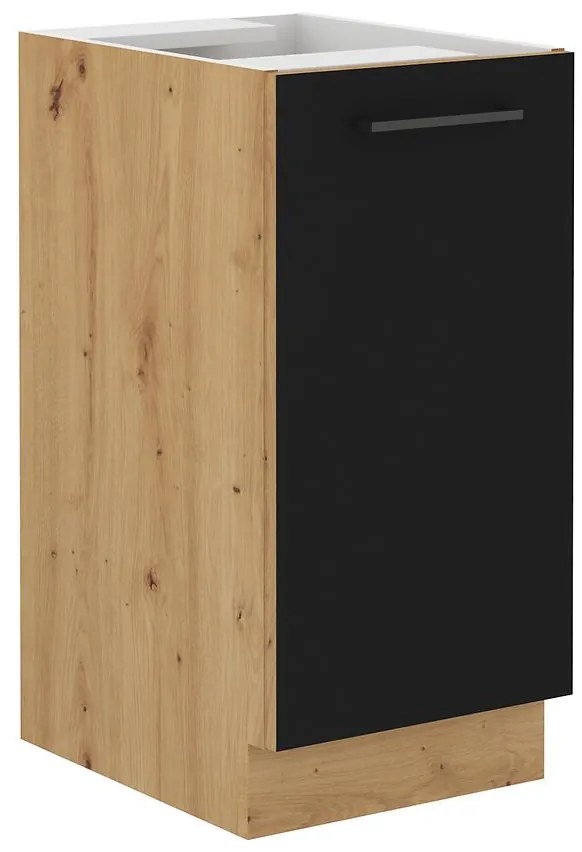 Kuchynská skrinka Modena 40D1F BB čierna/dub artisan