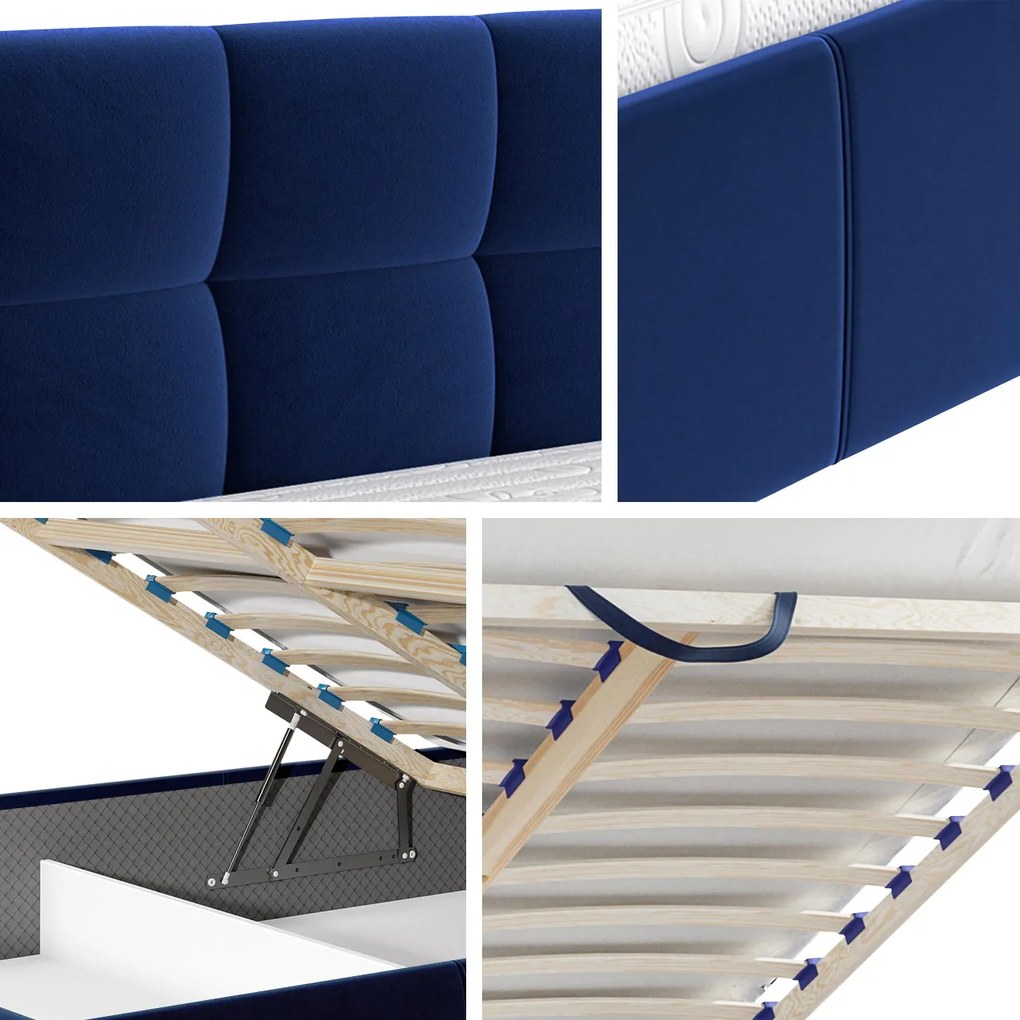 Čalúnená posteľ s kontajnerom Widans, Dostupné poťahy: Fresh 32, Rozmer postele: 140x200