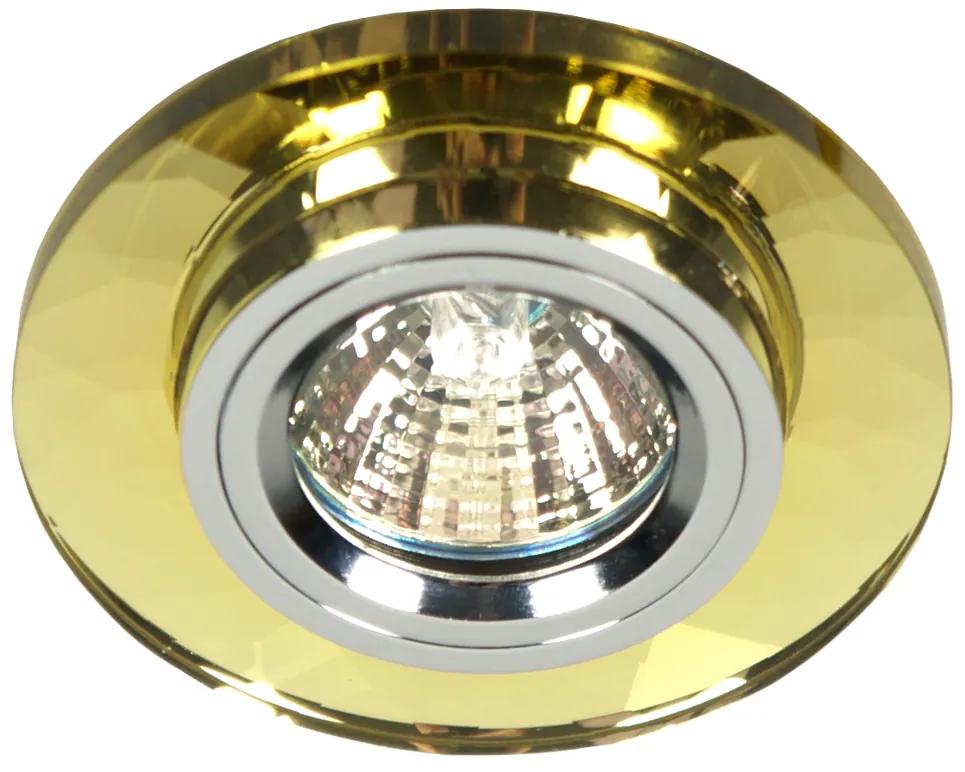 CLX Stropné moderné podhľadové osvetlenie GREGORY, 1xMR16, 50W, 9,4 cm, okrúhle, žlté