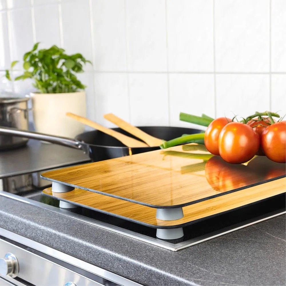 Kryty na sporák z tvrdeného skla v súprave 2 ks 52x30 cm Wooden – Maximex