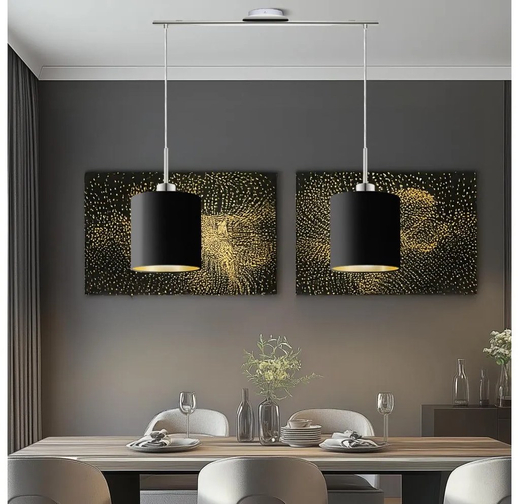 Eglo - LED  Luster na lanku TUNJA 2xE27/60W/230V čierna EG32519B