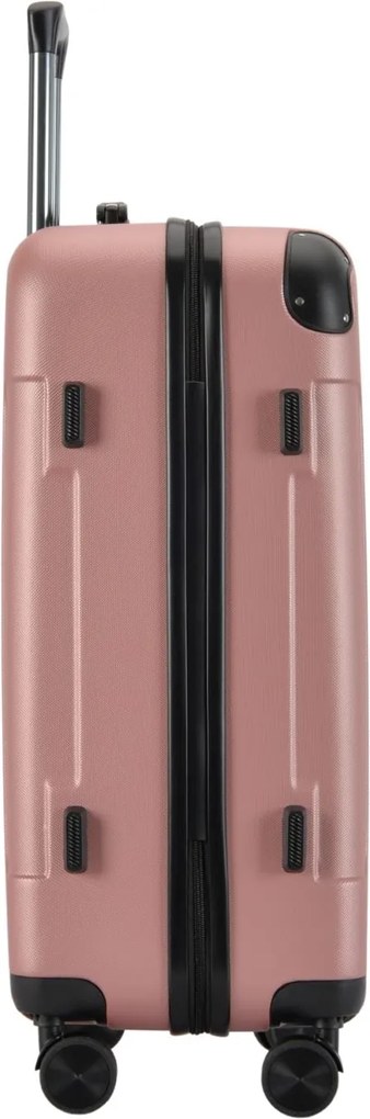 Stredný kufor so 4 kolieskami 65x44,5x27 cm, veľkosť M, farba Rose Gold