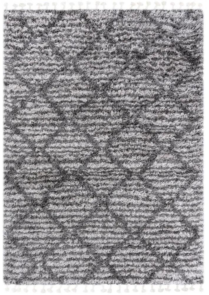 Kusový koberec shaggy Atika sivý 140x200cm