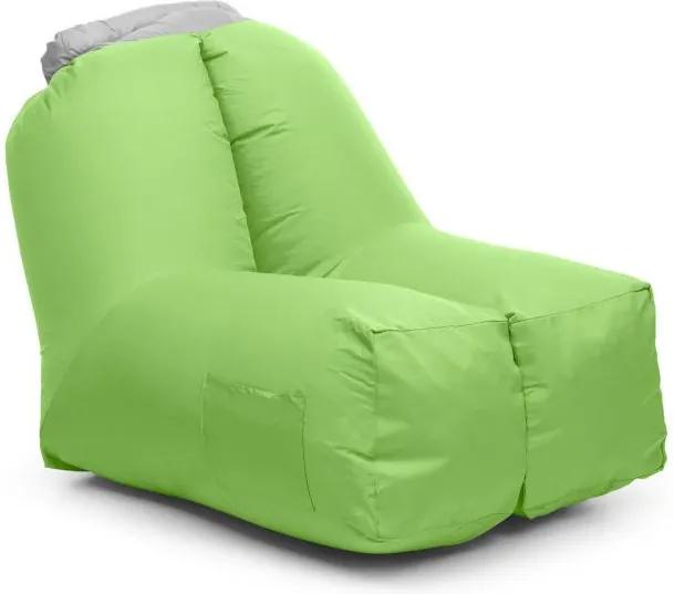 Blumfeldt Airchair, nafukovacie kreslo, 80 x 80 x 100 cm, ruksak, prateľné, polyester, zelené