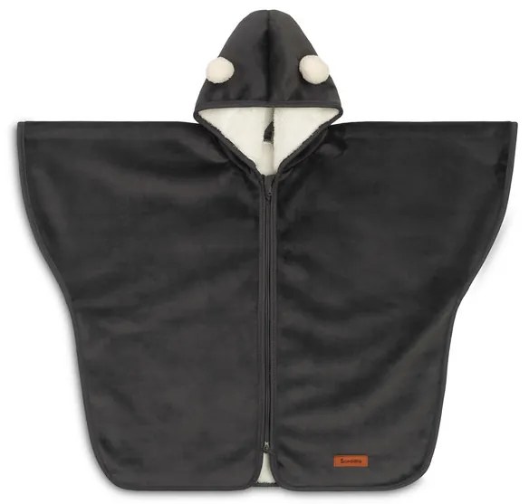 SENSILLO Pončo do autosedačky GRAPHITE PLUSH