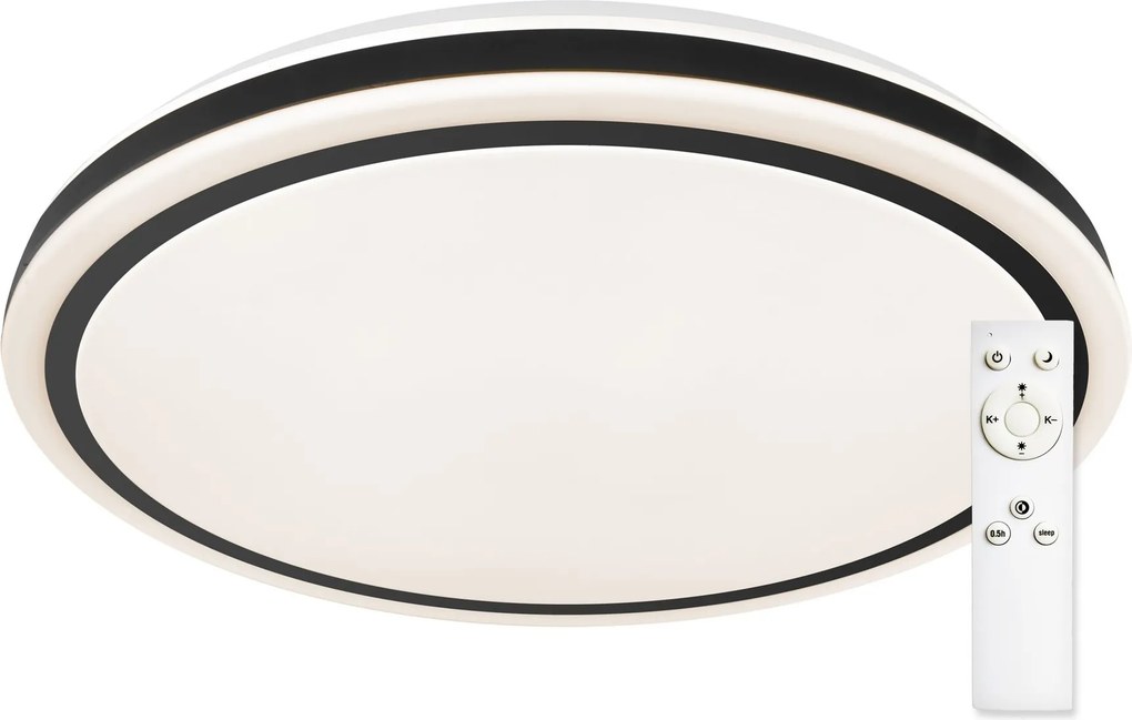 TOP LIGHT Stropné svietidlo Onyx KS RC, biela-čierna
