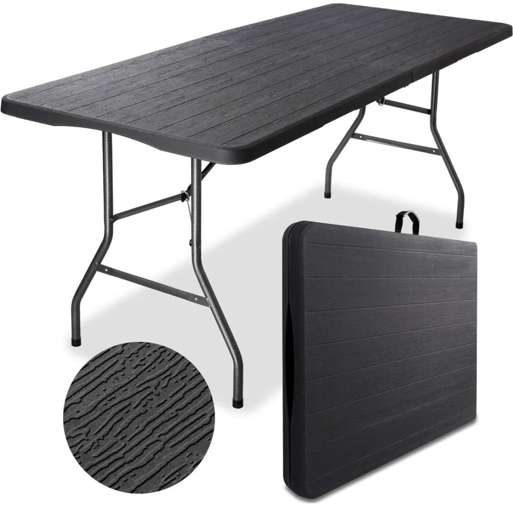 Cateringový stôl WOODLAND 180 cm antracitový