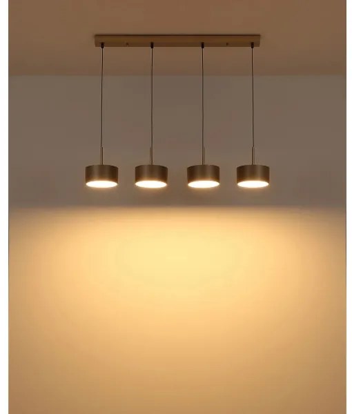 Globo 56964-4H - LED luster na lankách RAYMOND LED/40W/230V 3000K mosadz