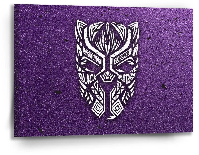 Sablio Obraz BLACK PANTHER wakanda forever Biely - 90x60 cm