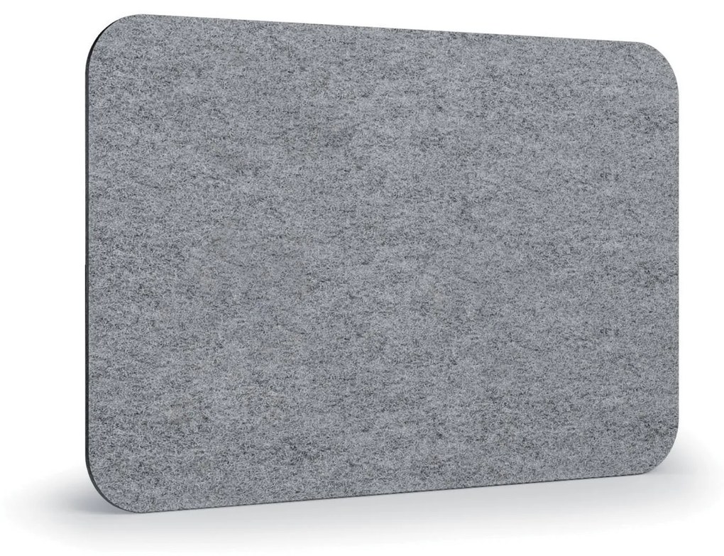 Akustický panel na stenu 120 x 80 cm, okrúhle rohy, sivá