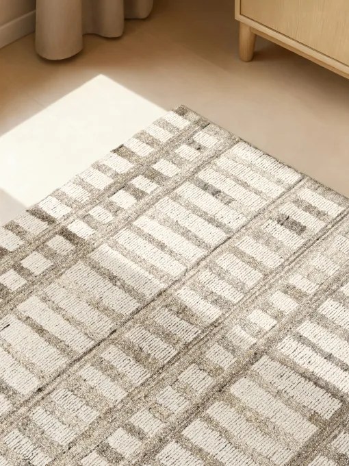 Koberec BOHO Linara kremový / hnedý