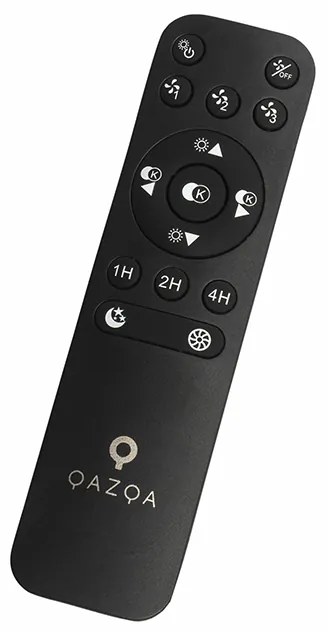 Stropný ventilátor štvorcový čierny vrátane stmievateľného LED - Climo