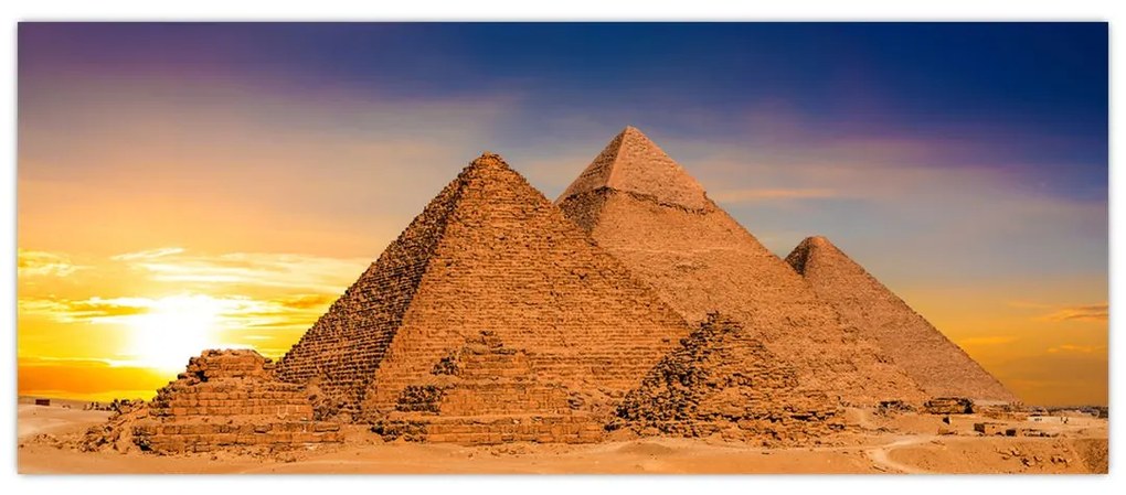 Obraz - Egyptské pyramídy (120x50 cm)