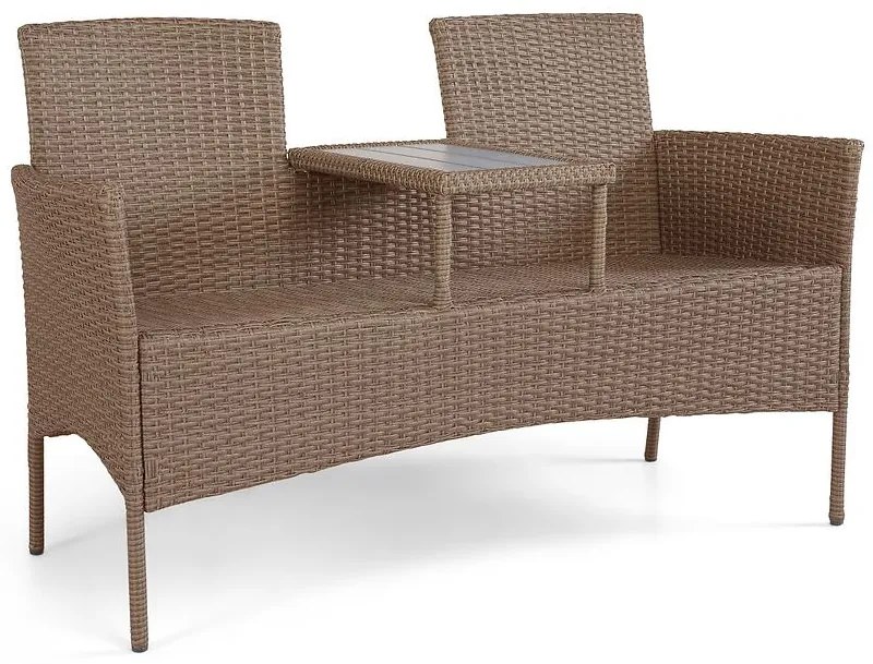 Technoratanová lavica pre dve osoby Hugo Natural