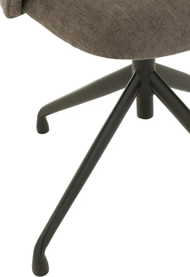 Šedá zamatová jedálenská točiaca stolička Chair Turn Grey - 56*48*77cm