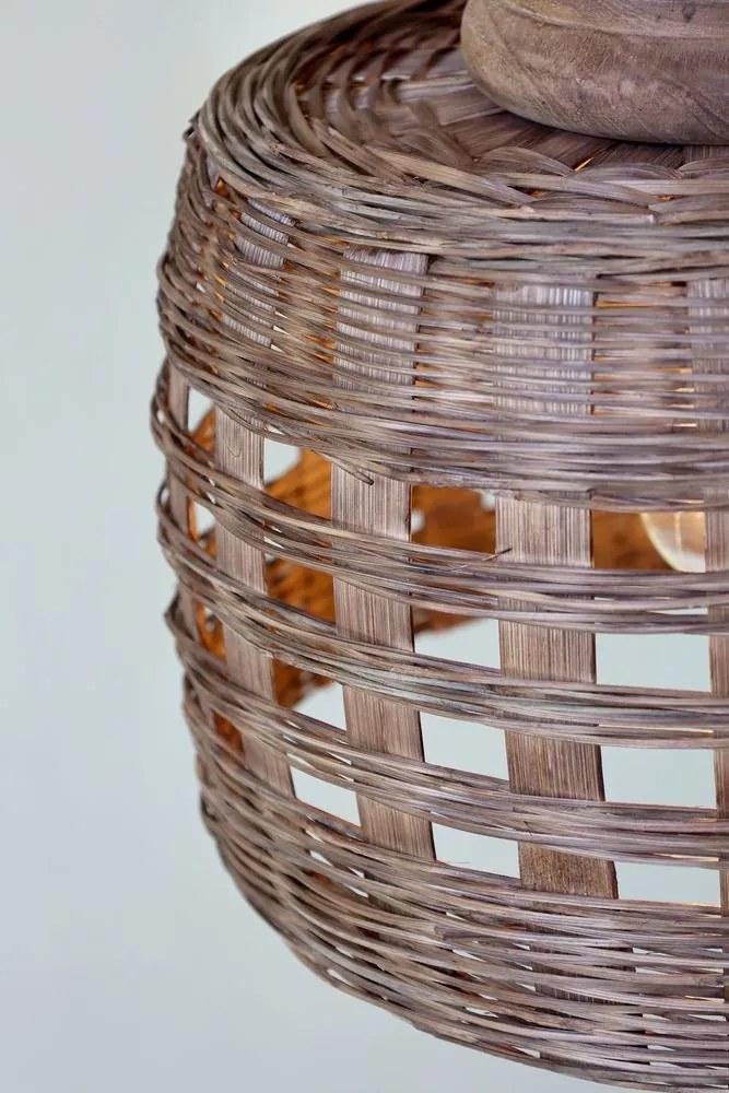 Prírodné antik závesné svetlo lampa z prúteného ratanu - Ø 31*38cm/ E27/ 25W