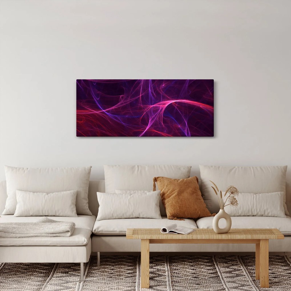 Abstraktný obraz kriviek (120x50 cm)
