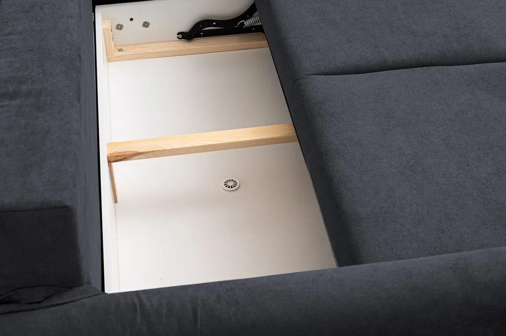 Tmavosivá rohová sedacia súprava ORANGE Varianta: Ľavý roh