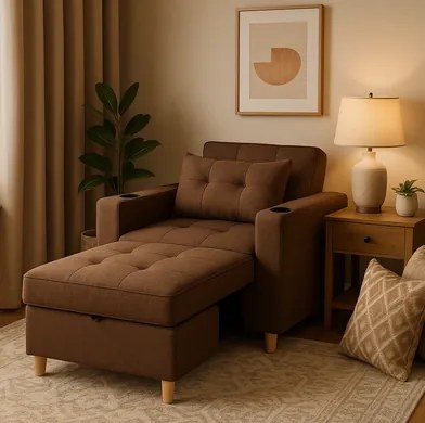 Kreslo JEREMY hnedé