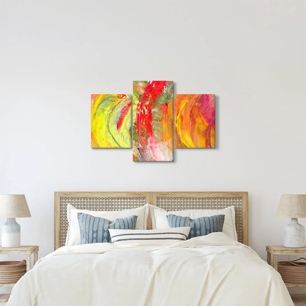 Obraz abstrakcie - maľba (90x60 cm)