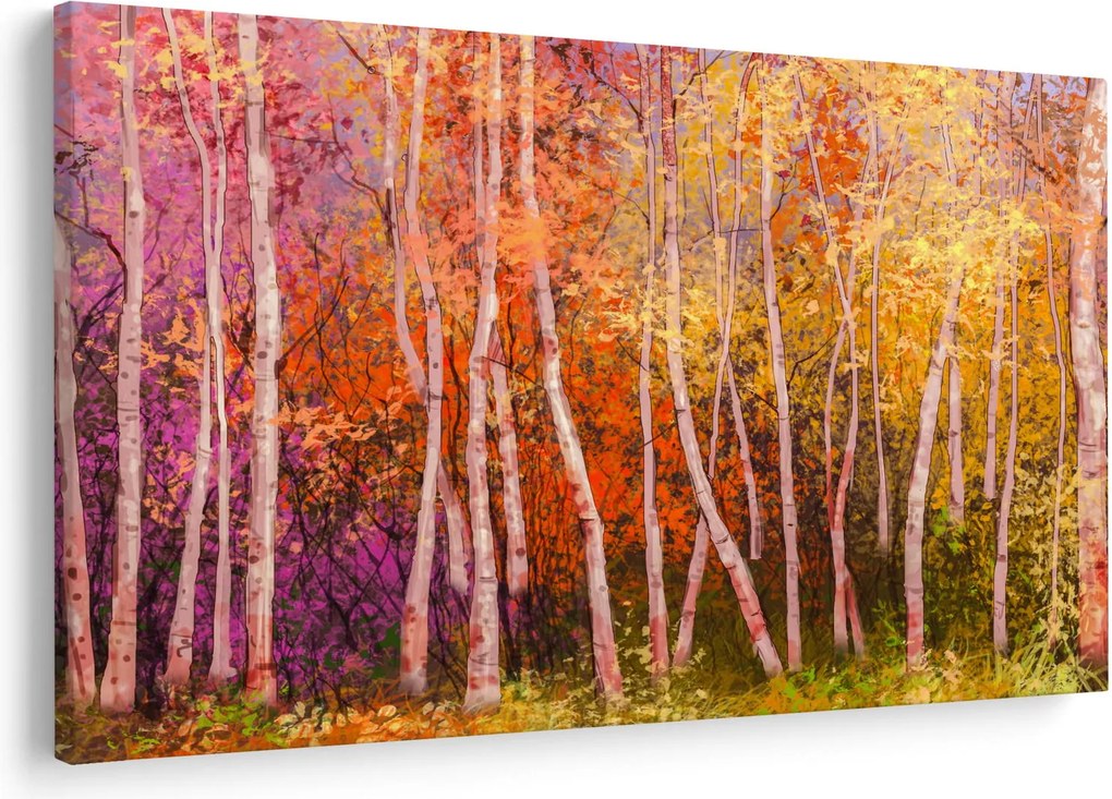 Obraz farebného lesa (90x60 cm)