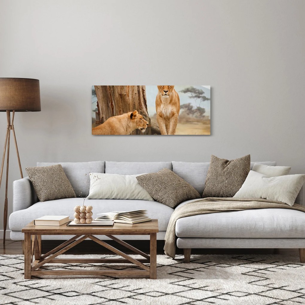 Obraz - dve levice (120x50 cm)