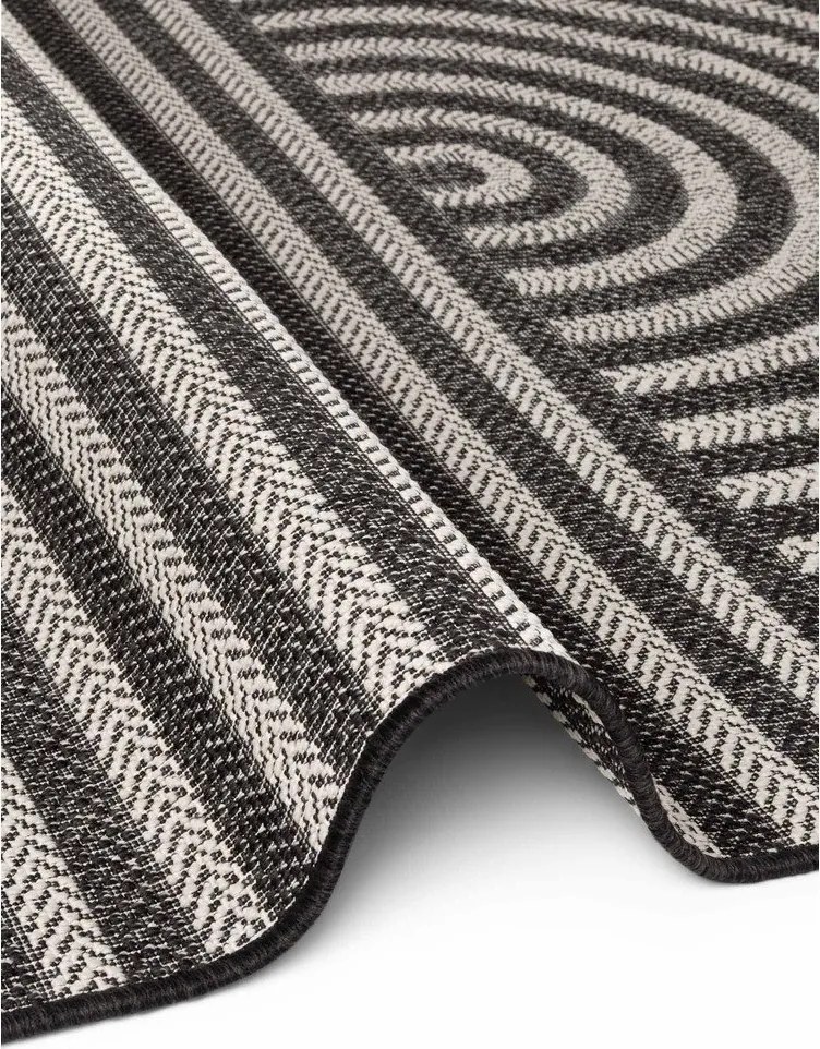 Čierny/krémovobiely vnútorný a vonkajší koberec 160x230 cm Haringey Woodfield – Ted Baker