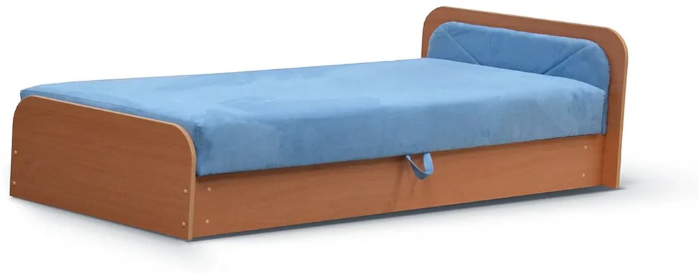 Jednolôžková posteľ (váľanda) s úložným priestorom Pinerolo 80 P - svetlomodrá