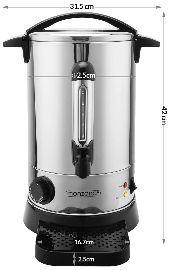 Jurhan Varič na víno/čaj COZY, 6,8l, strieborná