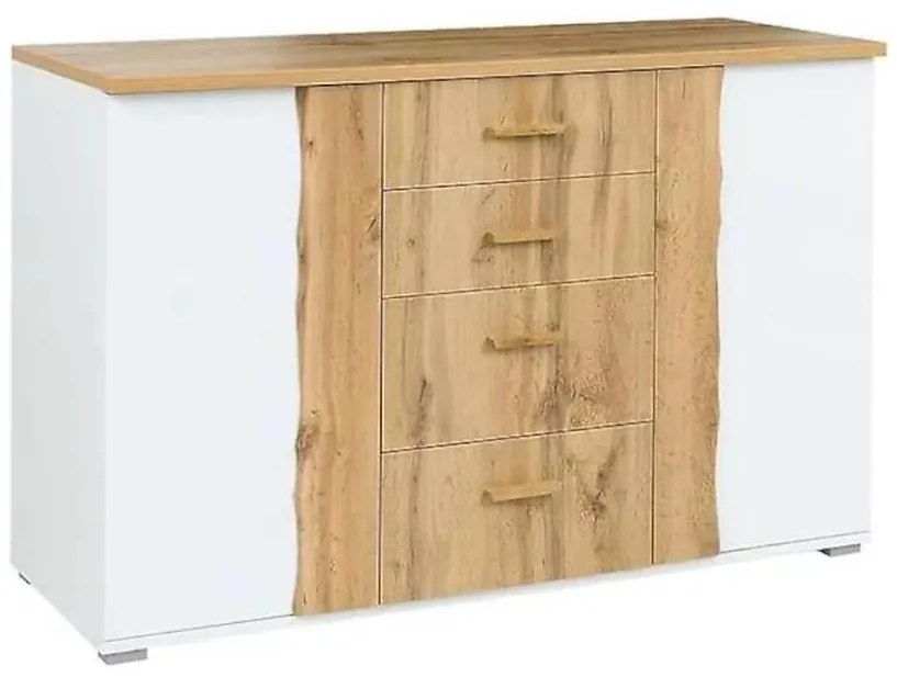 Komoda Wood 03 130 biela/wotan
