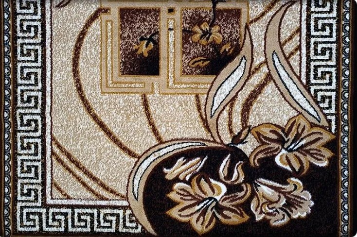 Klasický koberec Shiraz BCF s kvetinovým vzorom – hnedo-čierny Rozmer: 270x360 cm