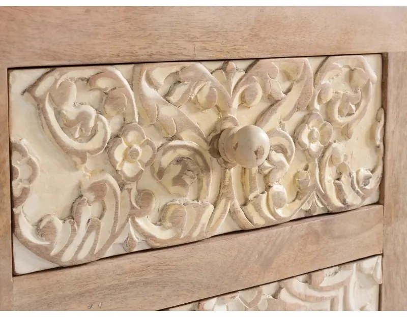 furniture-nabytek.cz - Masívna kúpeľňová spodná skrinka Delhi z mangového dreva, lakovaná, hnedá – 43×30×80 cm