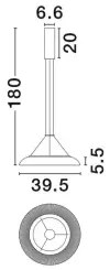 Moderný luster Mantle 40