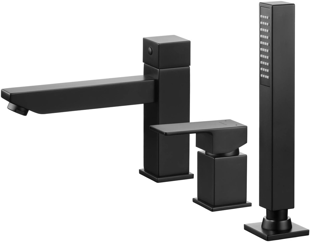 Deante Anemon, 3-otvorová vaňová batéria, čierna matná, DEA-BBZ_N13M