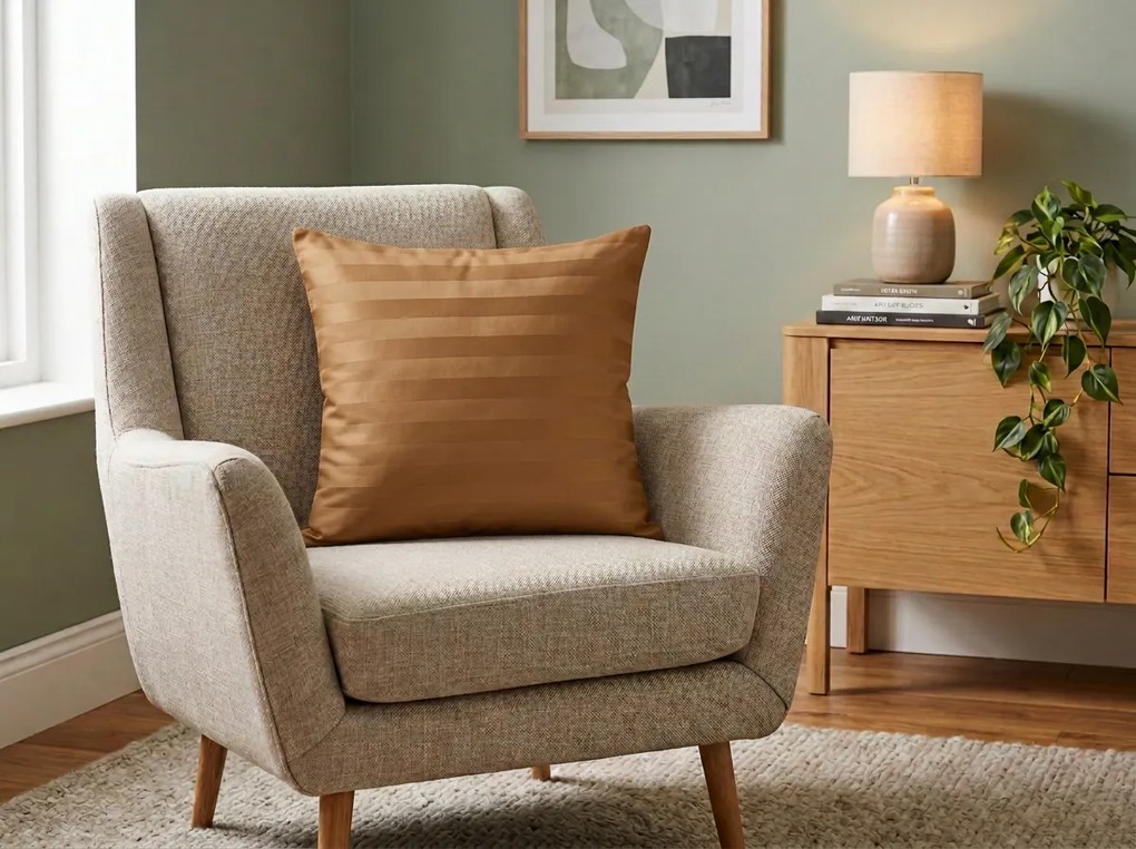 Obliečka na vankúš z mikrovlákna JASMINE 45x45 cm, hnedý