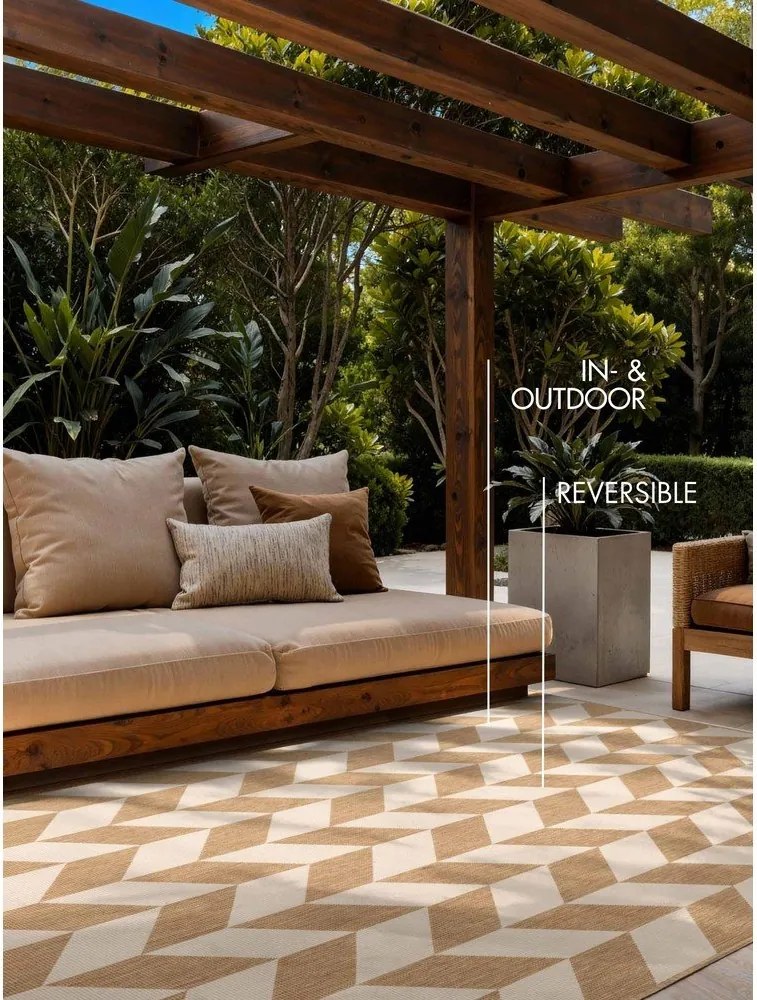 Krémový/v prírodnej farbe vnútorný a vonkajší koberec 120x170 cm Haringey Terrick – Ted Baker