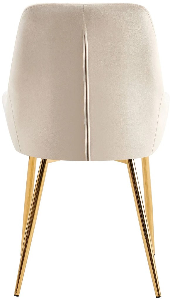 Sada 2 ks jedálenskej stoličky Elmira zamat - krémová