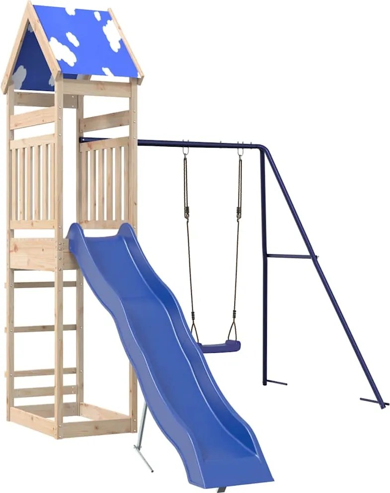 vidaXL Vonkajšia súprava na hranie masívna borovica