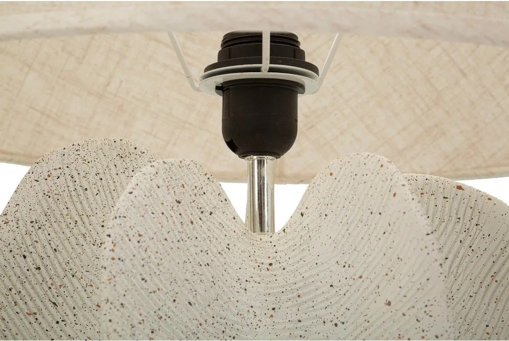 Krémová stolová lampa s textilným tienidlom (výška 63 cm) Ester – Mauro Ferretti