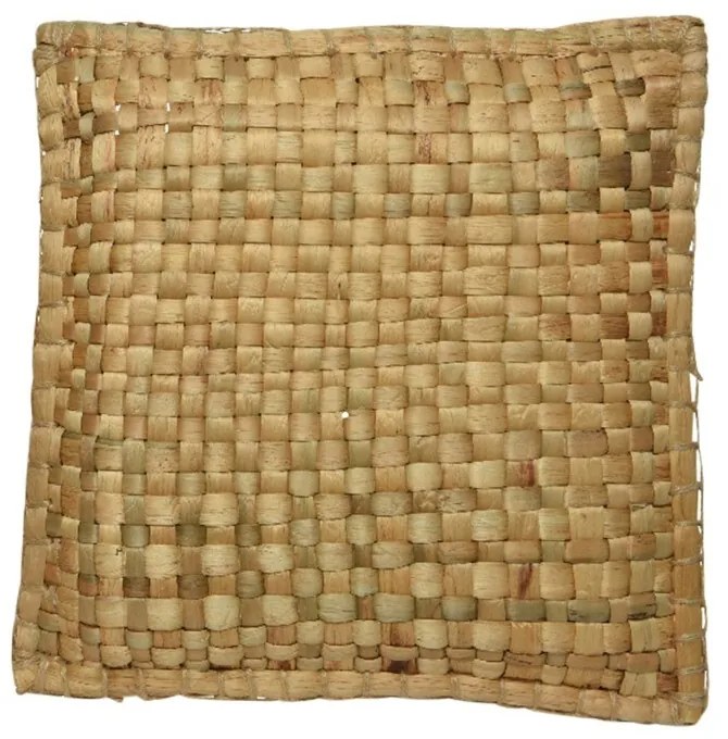 Hnedý pletený vankúš z listov - 40 * 40 * 10cm
