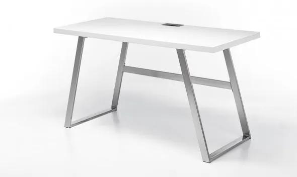 Písací stôl Salvia (biela, strieborná)