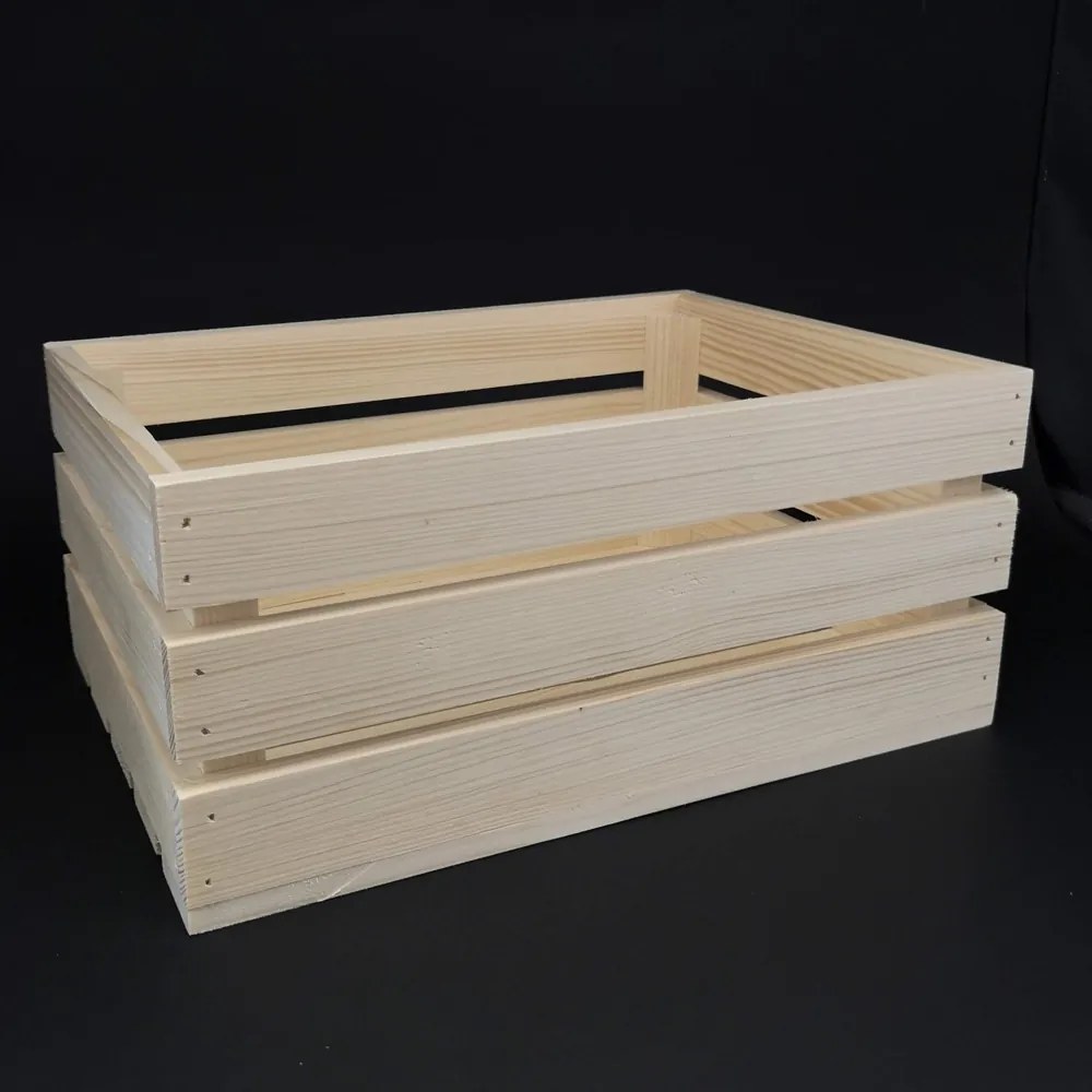 AMADEA Drevená debnička z masívneho dreva, 40x14x15 cm
